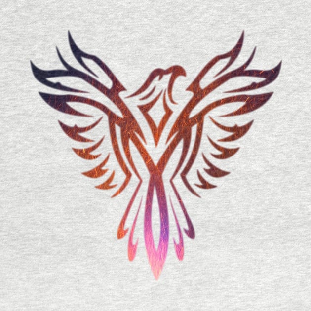 Purple & Orange Flames Phoenix Myth Bird Rising Born Again by twizzler3b